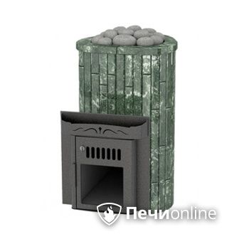 Дровяная банная печь Ферингер Мини Телескоп рамка из камня наборные ламели змеевик в Уфе
